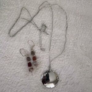 LOFT Necklace and Natural Stone Earrings Set